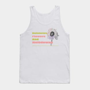 Rainbows, Flowers, and Meltdowns Crying Rainbow Flower Tank Top